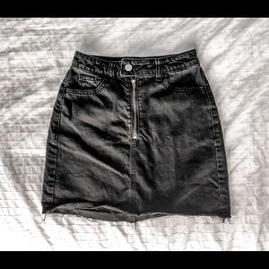 Black jean skirt